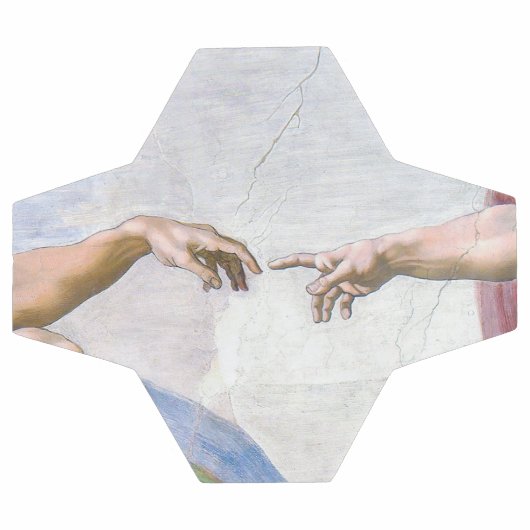 Michelangelo - Aanmaak van Adam geïsoleerd Voetbal (Enkel)