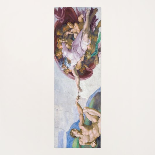 Michelangelo - Aanmaak van Adam geïsoleerd Yogamat (Achterkant)