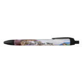 Michelangelo - Aanmaak van Adam geïsoleerd Zwarte Inkt Pen (Bovenkant)