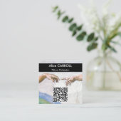 Michelangelo - Aanmaak van Adam - QR-code Vierkante Visitekaartje (Staand voorkant)