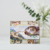 Michelangelo - Aanmaak van Adam, Sistine Chapel's Briefkaart (Staand voorkant)
