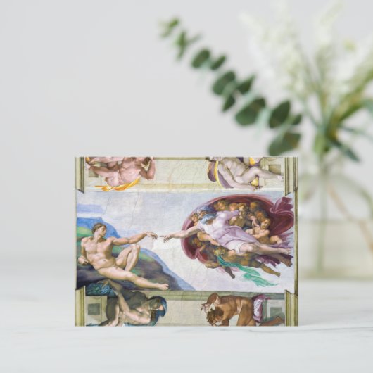 Michelangelo - Aanmaak van Adam, Sistine Chapel's Briefkaart (Staand voorkant)