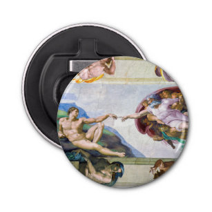 Michelangelo - Aanmaak van Adam, Sistine Chapel's Button Flesopener