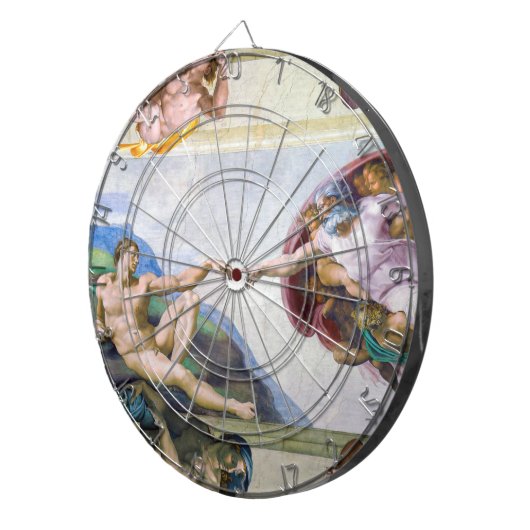 Michelangelo - Aanmaak van Adam, Sistine Chapel's Dartbord (Voorkant Rechts)