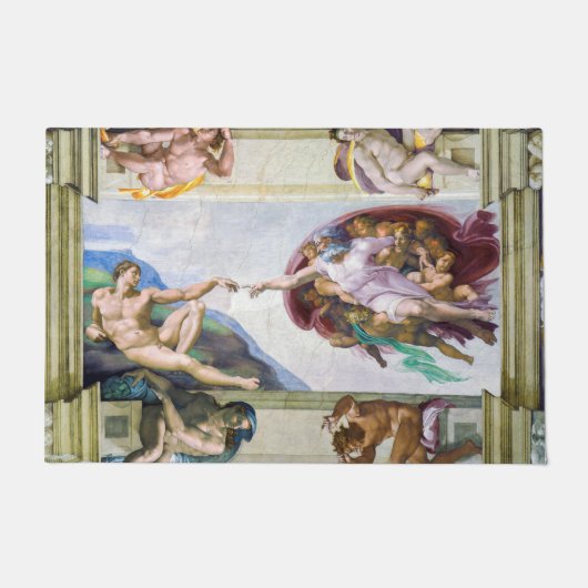 Michelangelo - Aanmaak van Adam, Sistine Chapel's Deurmat (Voorkant)