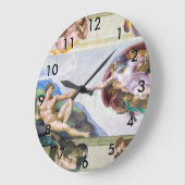 Michelangelo - Aanmaak van Adam, Sistine Chapel's Grote Klok (Hoek)