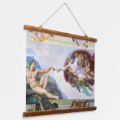 Michelangelo - Aanmaak van Adam, Sistine Chapel's Hangend Wandkleed (Gebogen)