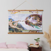 Michelangelo - Aanmaak van Adam, Sistine Chapel's Hangend Wandkleed (Slaapkamer)
