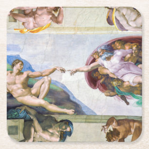Michelangelo - Aanmaak van Adam, Sistine Chapel's Kartonnen Onderzetters