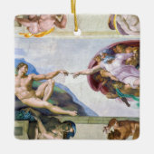 Michelangelo - Aanmaak van Adam, Sistine Chapel's Keramisch Ornament (Voorkant)