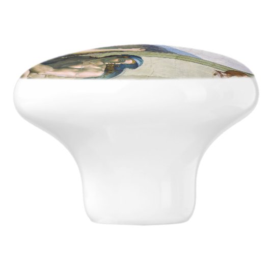 Michelangelo - Aanmaak van Adam, Sistine Chapel's Keramische Knop (Zijkant)