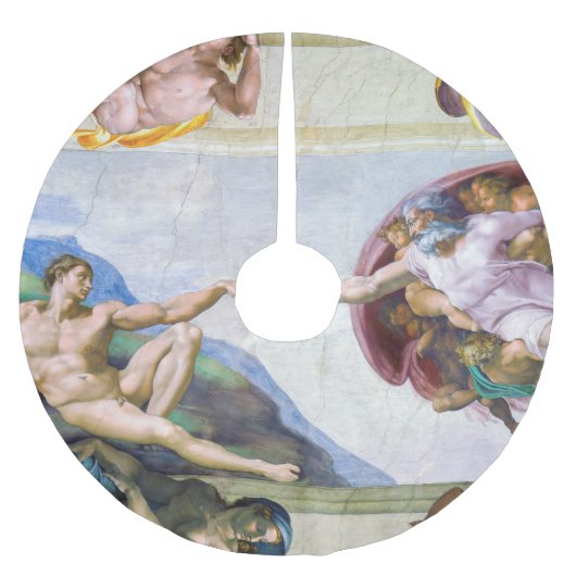 Michelangelo - Aanmaak van Adam, Sistine Chapel's Kerstboom Rok (Voorkant)