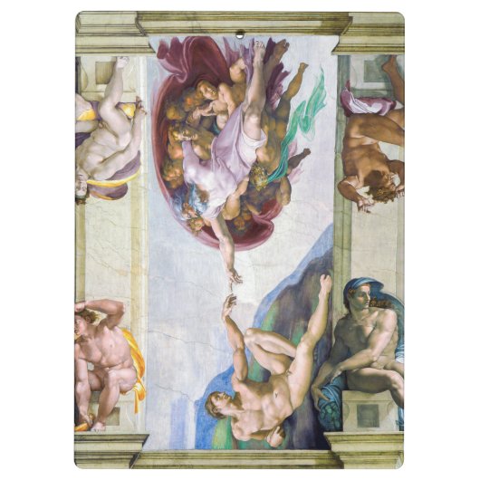 Michelangelo - Aanmaak van Adam, Sistine Chapel's Klembord (Achterkant)