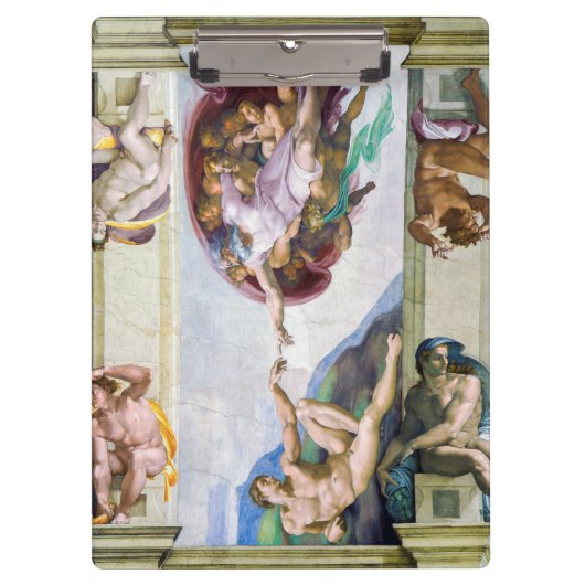 Michelangelo - Aanmaak van Adam, Sistine Chapel's Klembord (Voorkant)