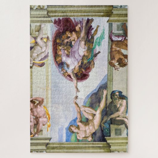Michelangelo - Aanmaak van Adam, Sistine Chapel's Legpuzzel (Verticaal)