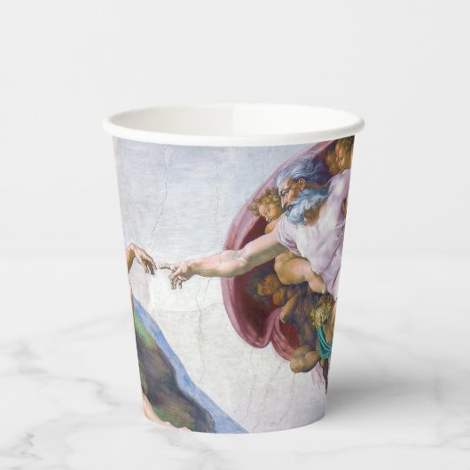 Michelangelo - Aanmaak van Adam, Sistine Chapel's Papieren Bekers (Links)