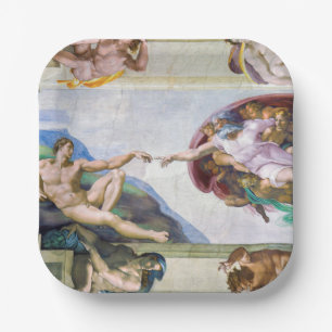 Michelangelo - Aanmaak van Adam, Sistine Chapel's Papieren Bordje