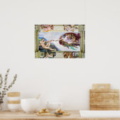 Michelangelo - Aanmaak van Adam, Sistine Chapel's Poster (Keuken)