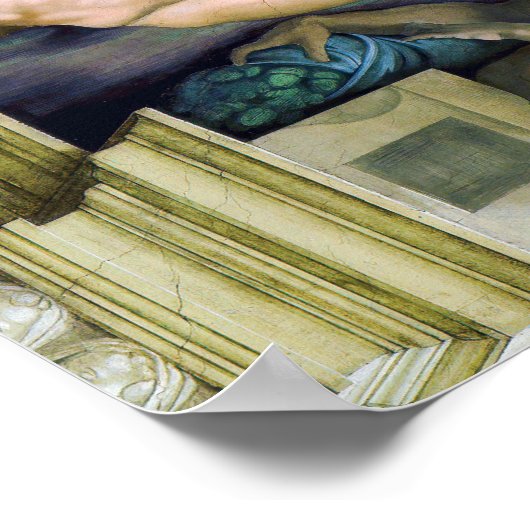 Michelangelo - Aanmaak van Adam, Sistine Chapel's Poster (Hoek)