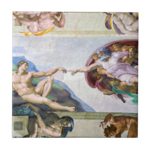Michelangelo - Aanmaak van Adam, Sistine Chapel's Tegeltje