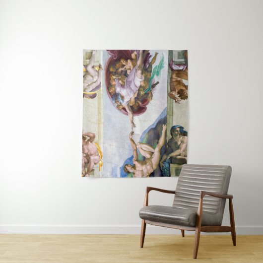 Michelangelo - Aanmaak van Adam, Sistine Chapel's Wandkleed (In situ)