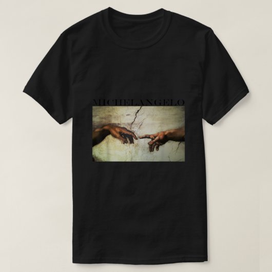Michelangelo Art Shirt Creation of Adam (Design voorkant)