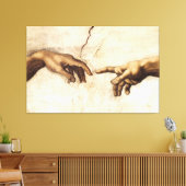 Michelangelo Buonarroti - De hand van God Canvas Afdruk (Insitu (Woonkamer))