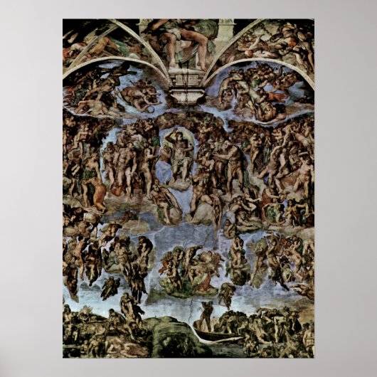 Michelangelo Buonarroti - Het laatste arrest Poster (Voorkant)