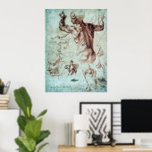 Michelangelo Buonarroti Studies for Libyan Sibyl Poster (Thuiskantoor)