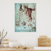 Michelangelo Buonarroti Studies for Libyan Sibyl Poster (Keuken)