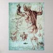 Michelangelo Buonarroti Studies for Libyan Sibyl Poster (Voorkant)