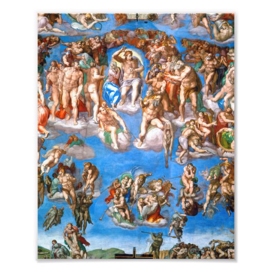 Michelangelo Buonarroti The Last Judgment Foto Afdruk (Voorkant)