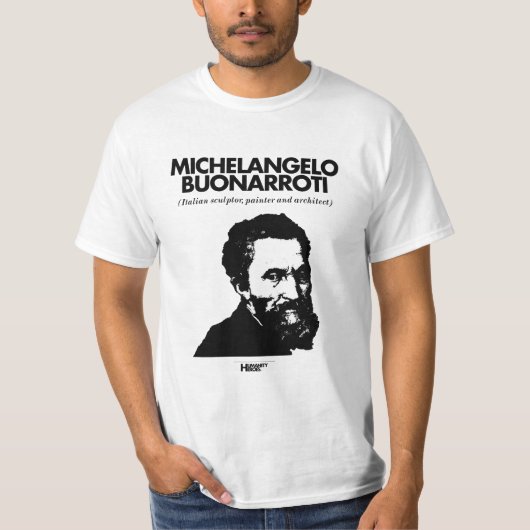 Michelangelo Buonarroti witte T-shirt (Voorkant)
