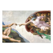 Michelangelo Buonarroti's schepping van Adam (ci Foto Afdruk (Voorkant)