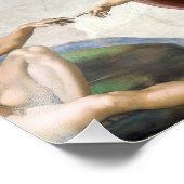 Michelangelo Buonarroti's schepping van Adam (ci Foto Afdruk (Hoek)