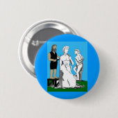 Michelangelo Carving David Ronde Button 5,7 Cm (Voorkant /achterkant)