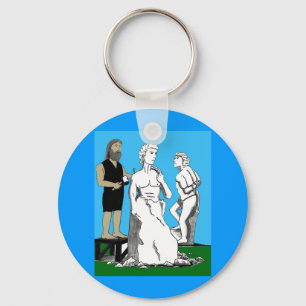 Michelangelo Carving David Sleutelhanger