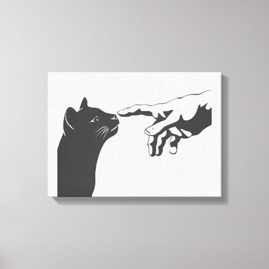Michelangelo Cat - Kies achtergrondkleur Canvas Afdruk (Voorkant)