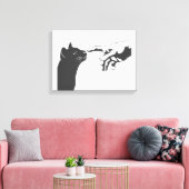 Michelangelo Cat - Kies achtergrondkleur Canvas Afdruk (Insitu (Woonkamer))
