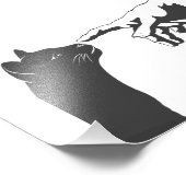 Michelangelo Cat - Kies achtergrondkleur Foto Afdruk (Hoek)