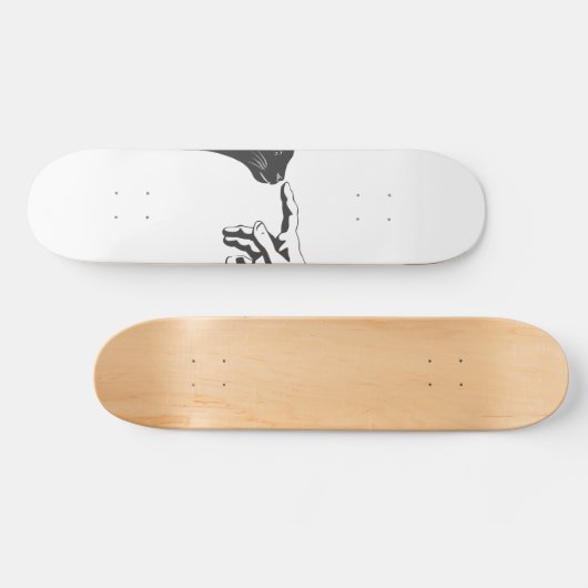 Michelangelo Cat - Kies achtergrondkleur Persoonlijk Skateboard (Horizontaal)