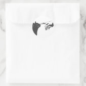 Michelangelo Cat - Kies achtergrondkleur Ronde Sticker (Tas)