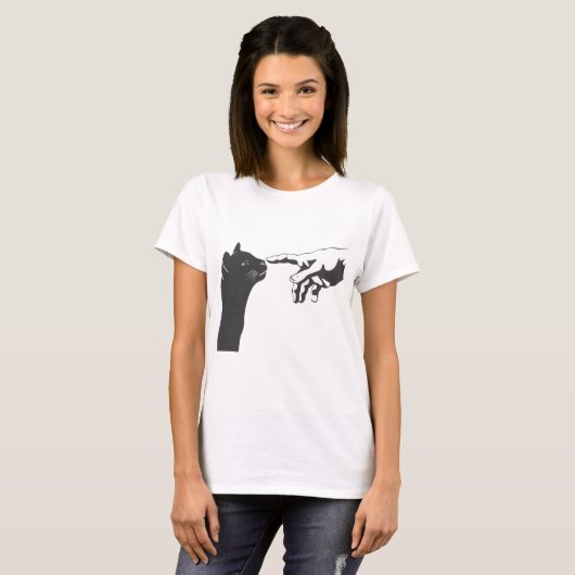 Michelangelo Cat - Kies achtergrondkleur T-shirt (Voorkant volledig)