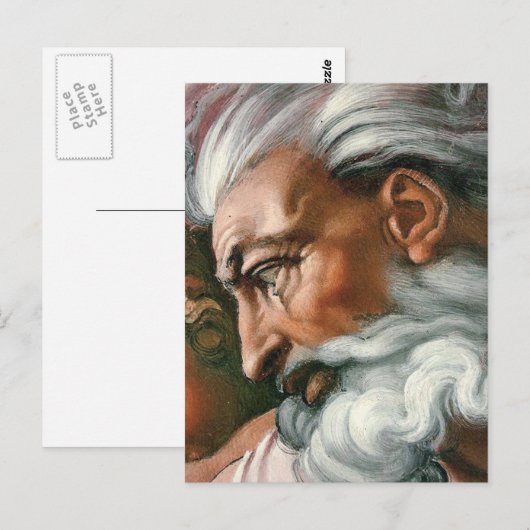 Michelangelo Creatie Adam God Art Briefkaart (Voorkant / Achterkant)