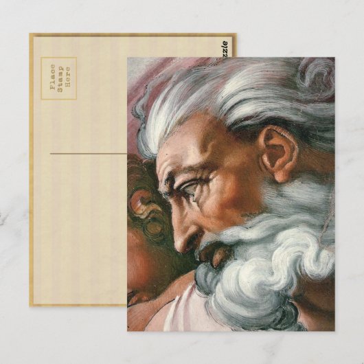 Michelangelo Creatie Adam God Art Briefkaart (Voorkant / Achterkant)