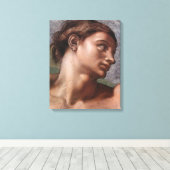 Michelangelo Creatie Adam God Art Canvas Afdruk (Insitu (Houten vloer))