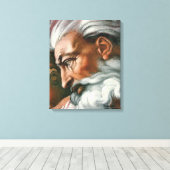 Michelangelo Creatie Adam God Art Canvas Afdruk (Insitu (Houten vloer))