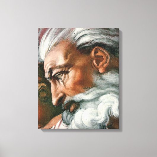 Michelangelo Creatie Adam God Art Canvas Afdruk (Voorkant)