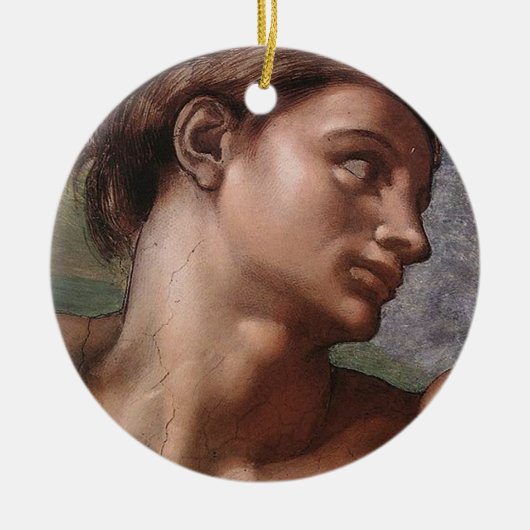 Michelangelo Creatie Adam God Art Keramisch Ornament (Voorkant)