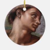 Michelangelo Creatie Adam God Art Keramisch Ornament (Achterkant)